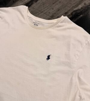 Polo Ralph Lauren Mens XXL White T Shirt Navy Pony Logo Short Sleeve Cotton Tee